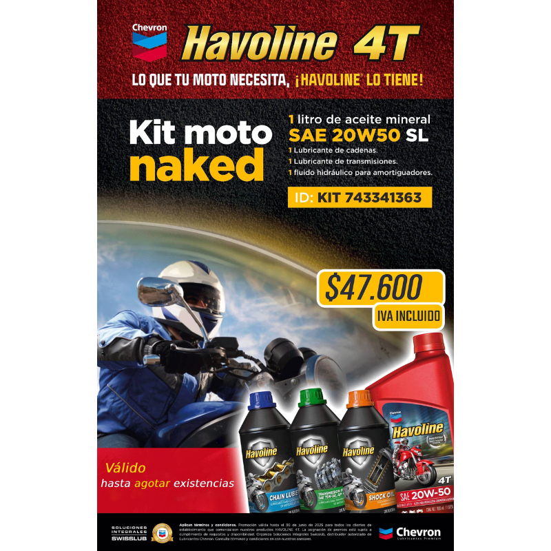 KIT HAVOLINE 4T - MOTO NAKED